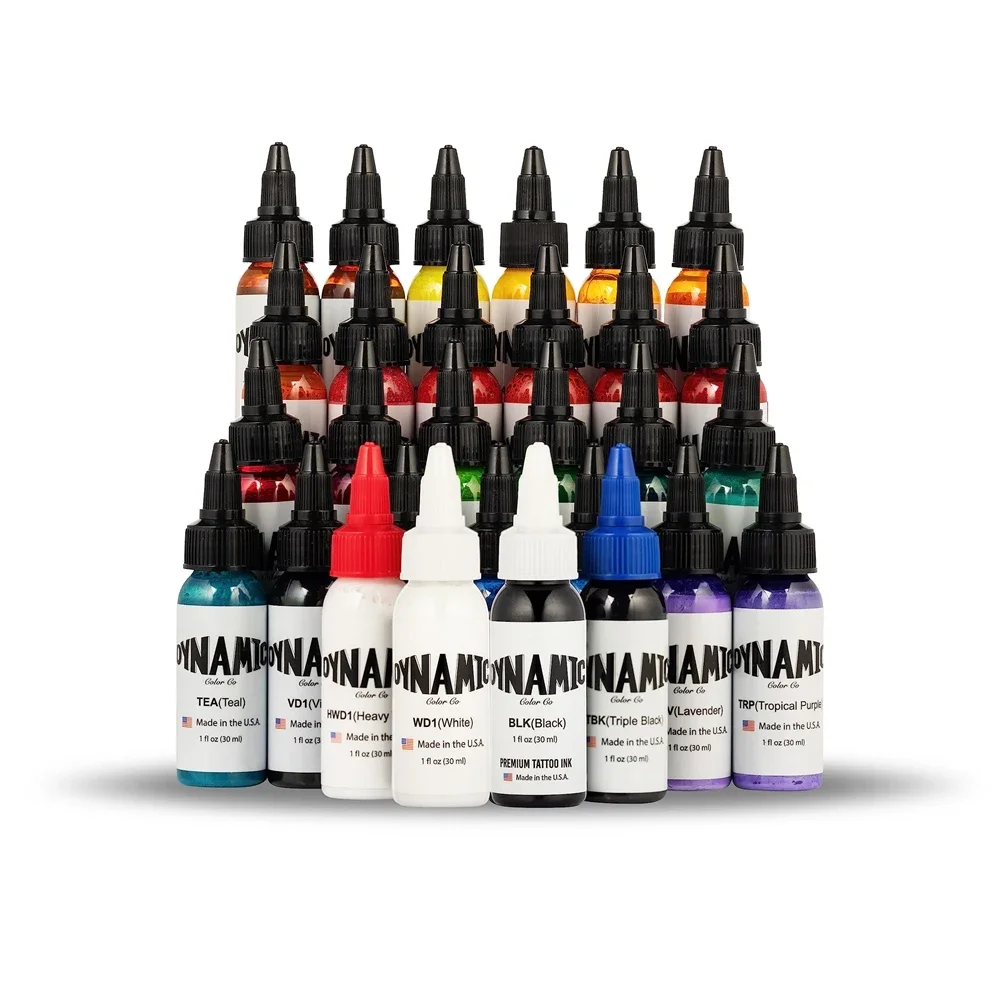 7pcs/Lot 30ml Tattoo Ink Pigment Body Art Tattoo Kits Professional Beauty Paints Makeup Supplies Semi-permanent
