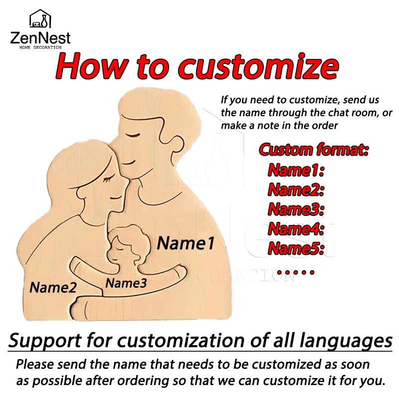 Custom Wooden Home Puzzle Décor - Thoughtful Gifts for Mother's or Father's Day