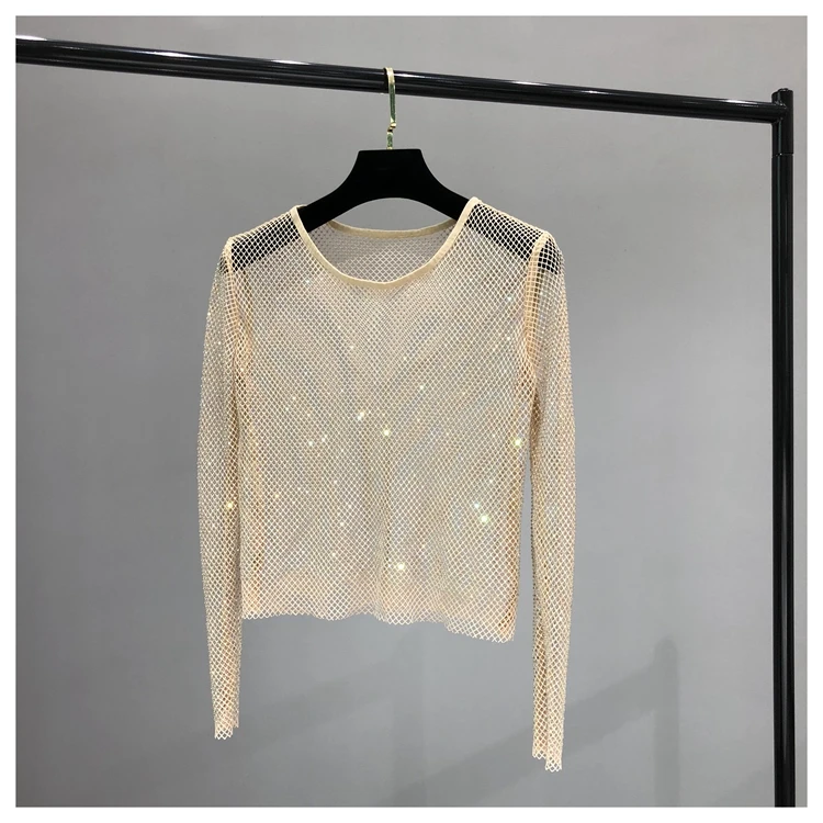 gold mesh top