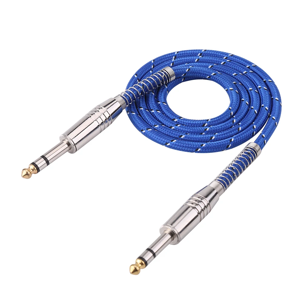 6.35mm Stereo Male To Male Audio Cable For Electric Guitar Mixer Stereo