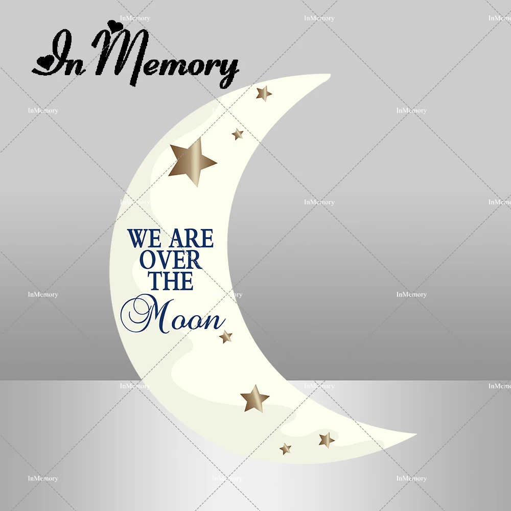 

6.5ft Portable Crescent Moon Shape Cover Stand for Baby Shower Newborn Kids 1st Birthday Party Photography Backdrop Customized