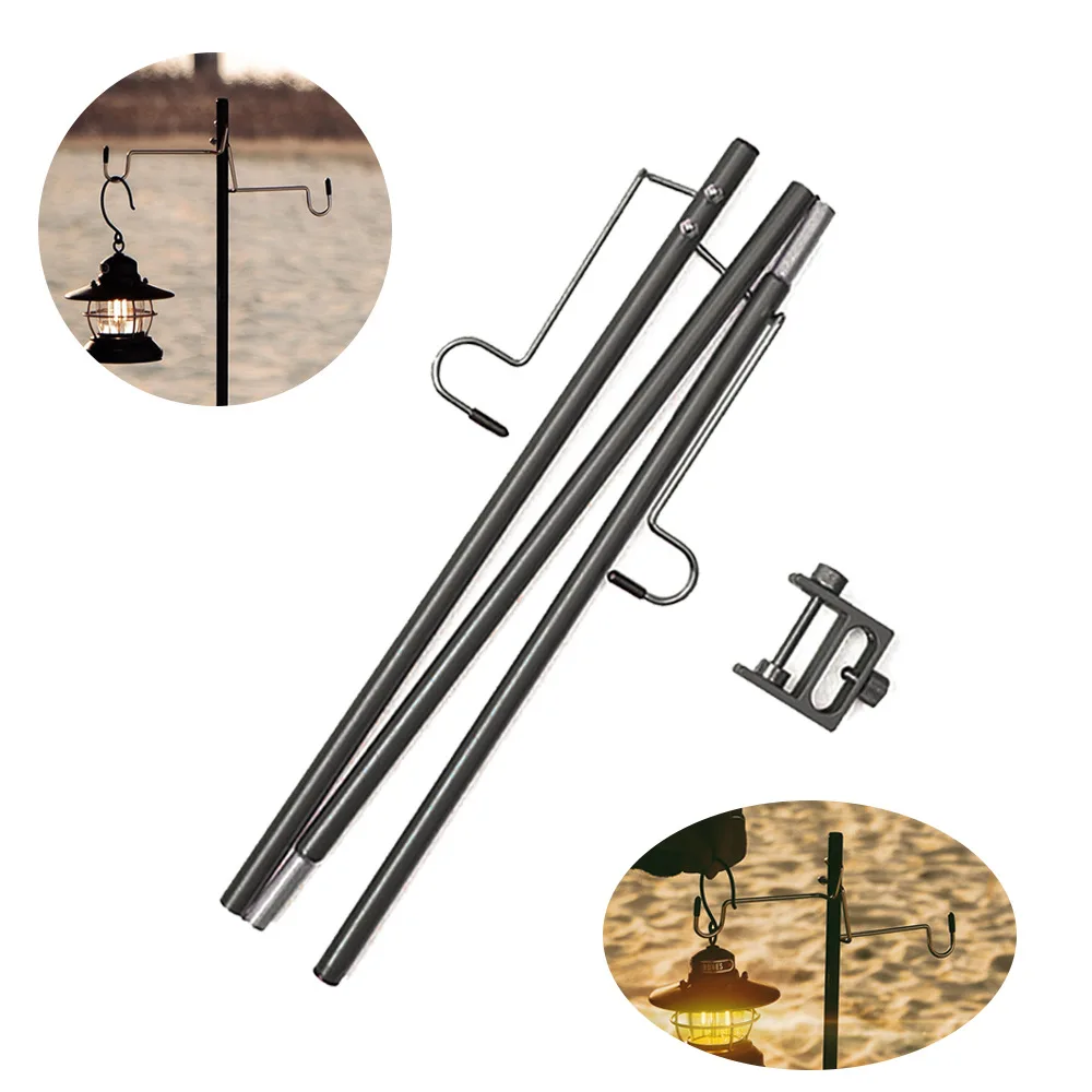 Outdoor Folding Light Stand Camping Aluminum Alloy Trifold Light Pole