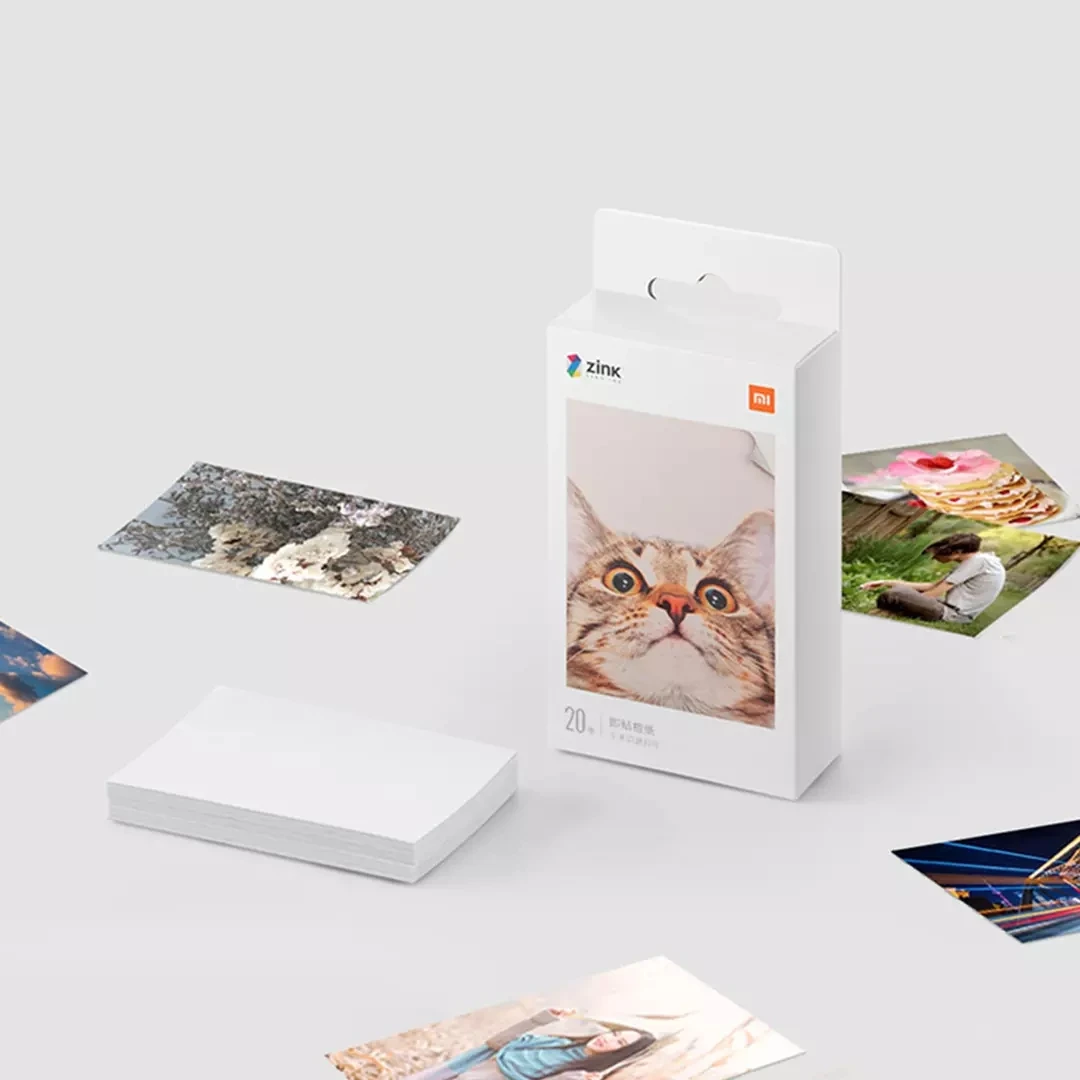 Mi Portable Photo Printer Paper Sheets ZINK Self-adhesive for XiaomiPocket Photo Printer 2x3-inch 20-sheets Paper printer sticker paper photo paper