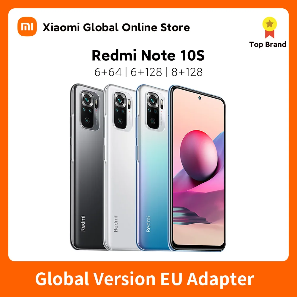 Xiaomi-Smartphone Redmi Note 10S, Version Globale, 64 Go/128 Go, Helio G95,  6.43 Pouces, AMOLED, DotDisplay, 5000mAh, Façade 64MP, Caméra 33W -  AliExpress