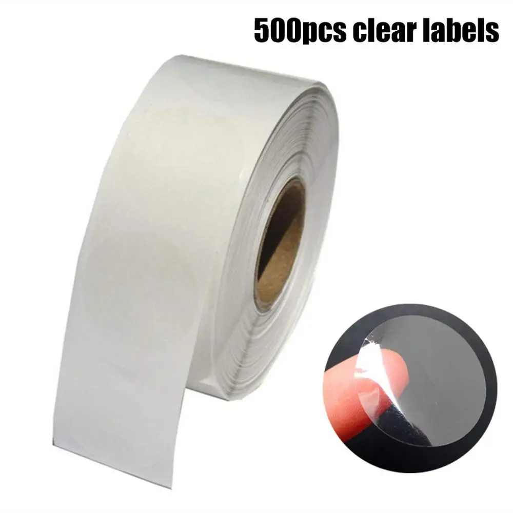 

Свадебный декор, круглые фотообои, самоклеящиеся наклейки, прозрачная упаковочная этикетка, прозрачные наклейки для 500 шт./рулон