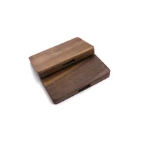 Minimalist Solid Wood Business Card Holder, Slim Pocket Card Case with Magnetic Closure, Professional Business Card Organizer 4
