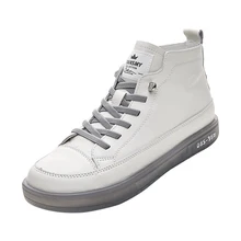 

2022 Women Genuine Leather Sneakers Spring High-top Casual Shoes Autumn First Layer Cowhide Ladies High Top Vulcanized Shoes