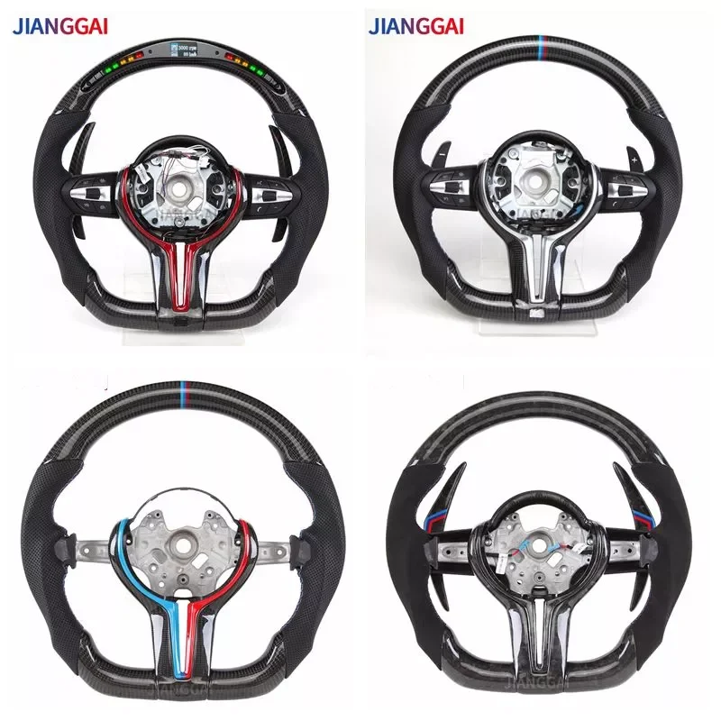 

LED Carbon Fiber Steering Wheel Fit For BMW F10 F15 F20 F30 F80 F82 M2 M3 M4 M5 1-7 Series X1 X2 X3 X4 X5 X6 Shift Light Sport