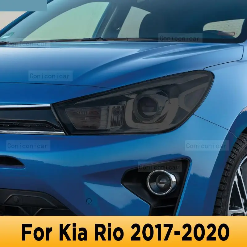 

Защитная Дымчатая Защитная пленка для автомобильных фар с черным оттенком против царапин наклейки из ТПУ для KIA RIO 2017-2020 аксессуары