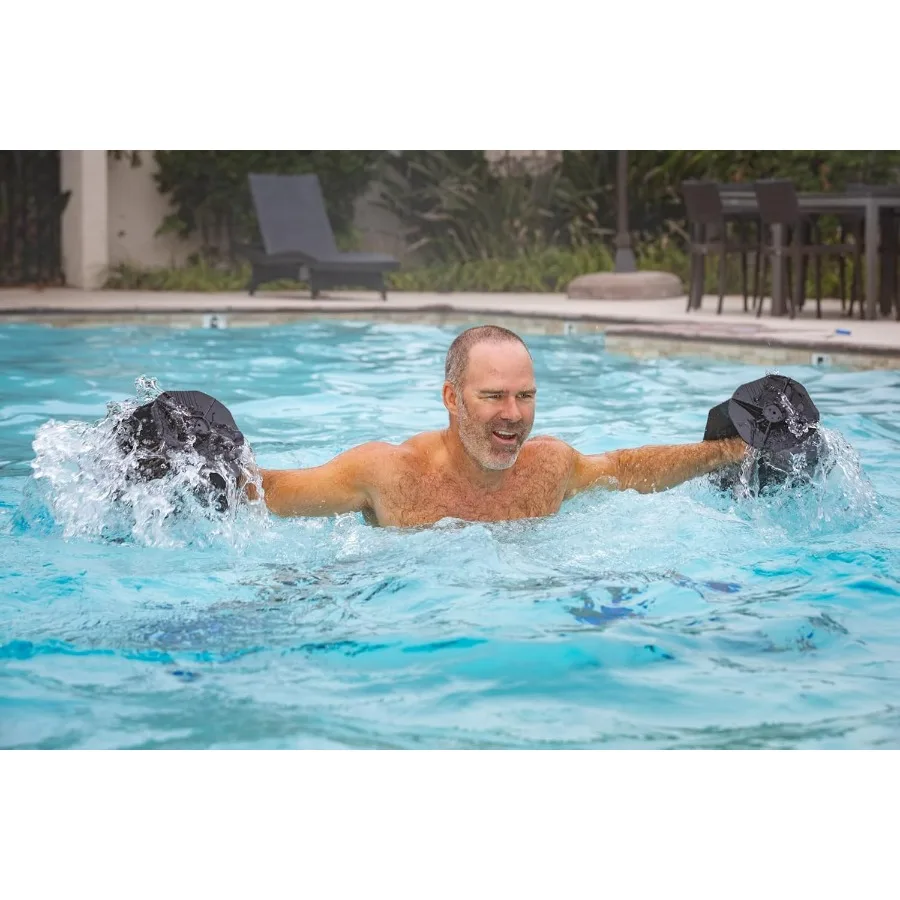 HYDRO-BELL Pool Weights for Water Exercise Pair | Water Weights | Functional Strength Training with Pool Weight | Aquatic Exerci
