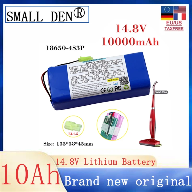 

14.8 V 10ah Li-Ionen-Batterie für Swing elektrischer Wisch roboter Vakuum mopp rotierender automatischer Hands chub boden wäsche