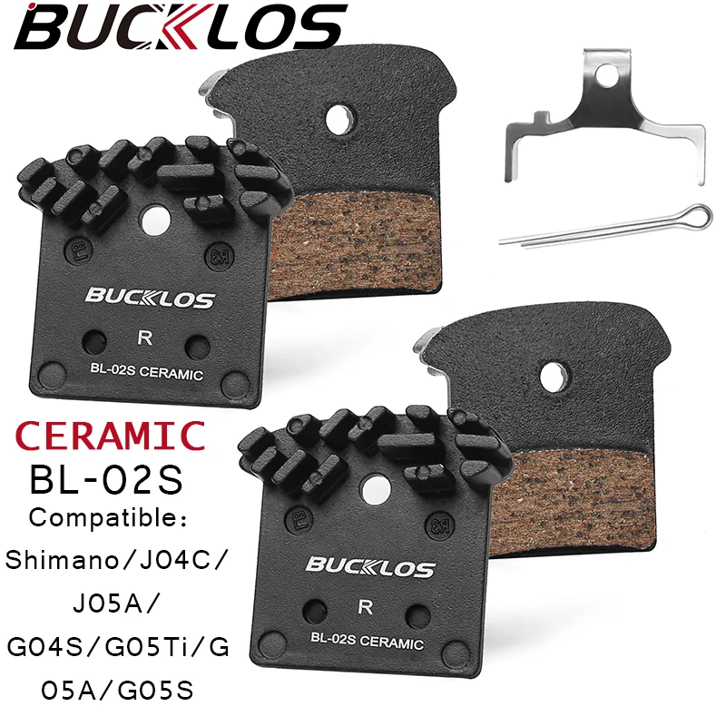 

BUCKLOS Bike Hydraulic Brake Pads Ceramic Bicycle Disc Brake Pad Road MTB Brakes Pads Fit Shimano Sram Avid J04C J05A G04S G05A