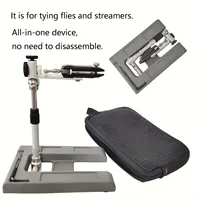 Foldable PA6 Base Anodized Aluminum 360° Rotary Fly Tying Vise 3