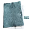 Personalized baby blanket Embroidered Name Personalized embroidered health book cover Baby Muslin Swaddle Newborn Birth gift 6