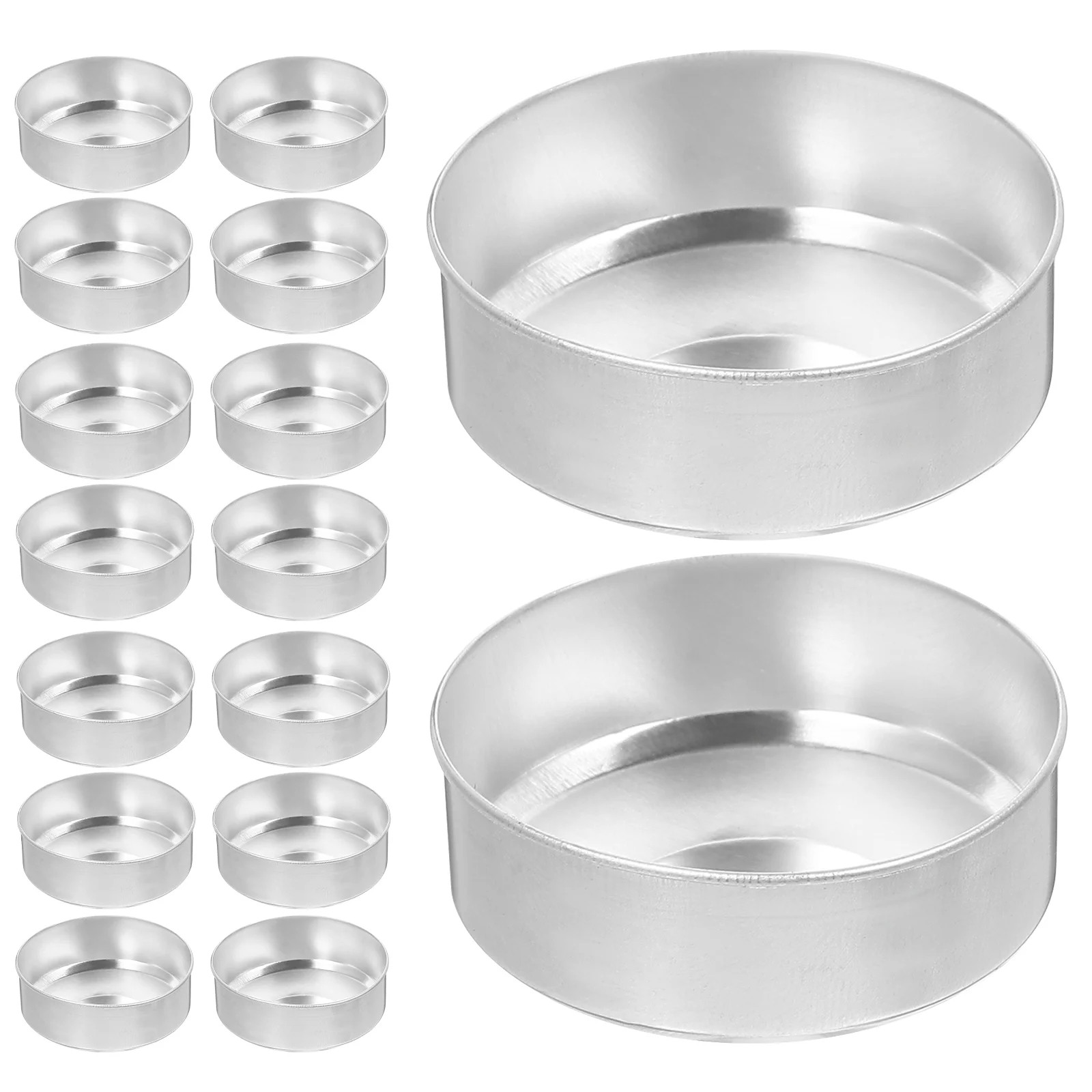 

100/200pcs Aluminum Tea Light Tins Can Scented Candle Making Container Empty Case for Candle Holding DIY Making (Silver)