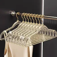 Acrylic Transparent Glitter Hanger with No Trace, Anti Slip, and Non Bulging Features for Storing Fairy Clothes 1
