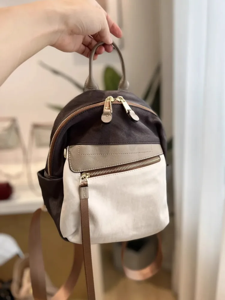Mini mochila Y2k para mujer, ligera, informal, pequeña, para viaje, para la escuela, para campus, para jóvenes, con múltiples bolsillos