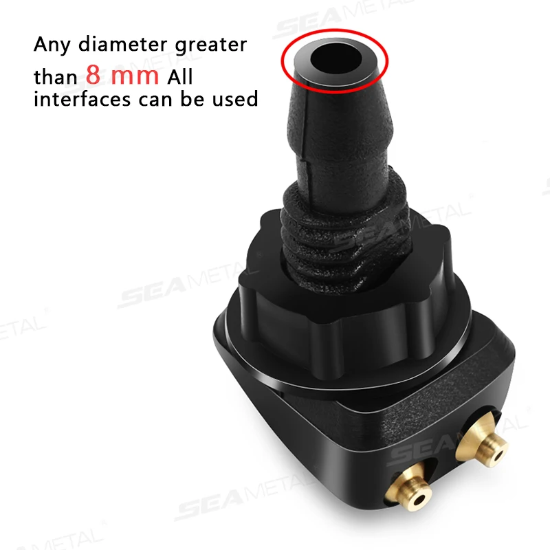 SEAMETAL Car Windshield Wiper Washer Spray Nozzle Dual Hole Hose Wiper Water Jet Adjustable Spray Nozzle Connector Washing Kit 5