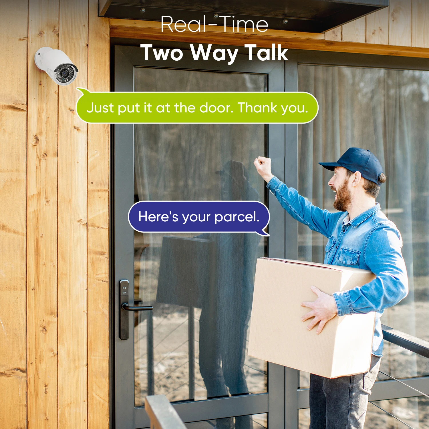 PoE IP security camera with wide viewing angle