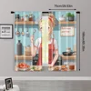 2pcs, Curtains Roller Blinds Don't make your food Durable Polyester (without rod) Thermal Insulation, and Room Darkening 3