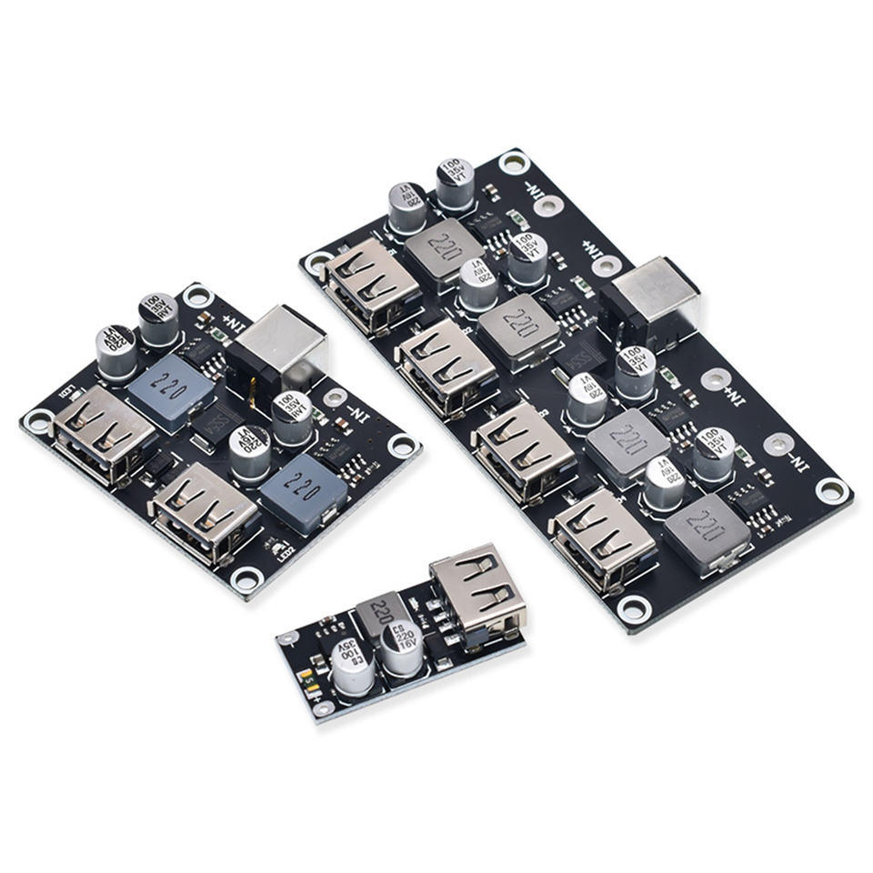 USB QC3.0 QC2.0 DC-DC Buck Converter Charging Step Down Module 6-32V 9V 12V 24V to Fast Quick Charger Circuit Board 3V 5V 12V