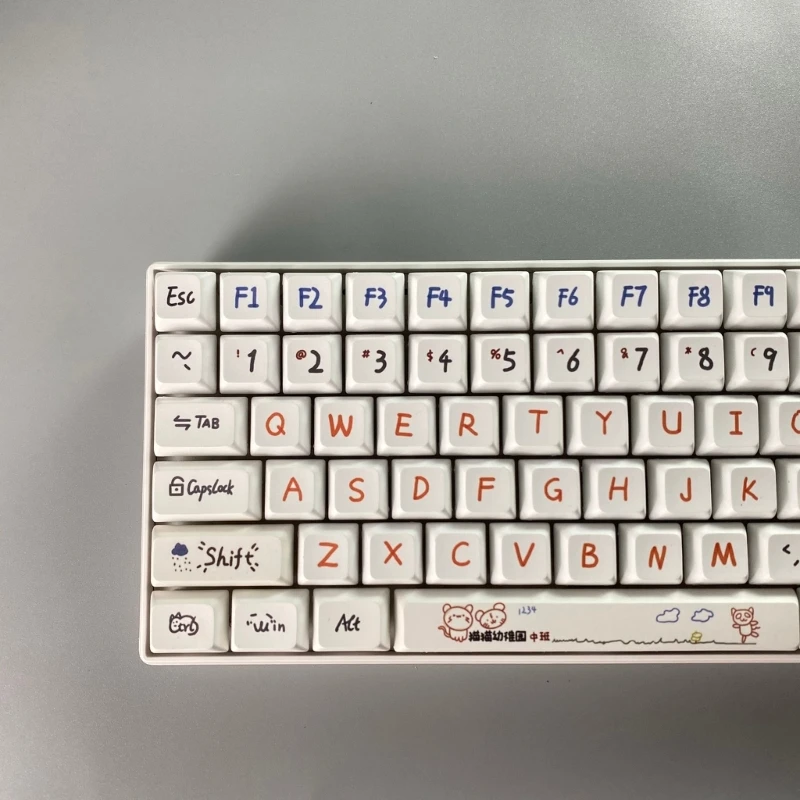 メカニカルキーボード用昇華型Pbtキーキャップ122,幼稚園xda 