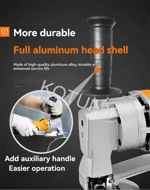 Cesoie Elettriche Per Metallo 500W - Taglio Lamiera Fino A 2,5 Mm, Forbici Professionali - Foto 6