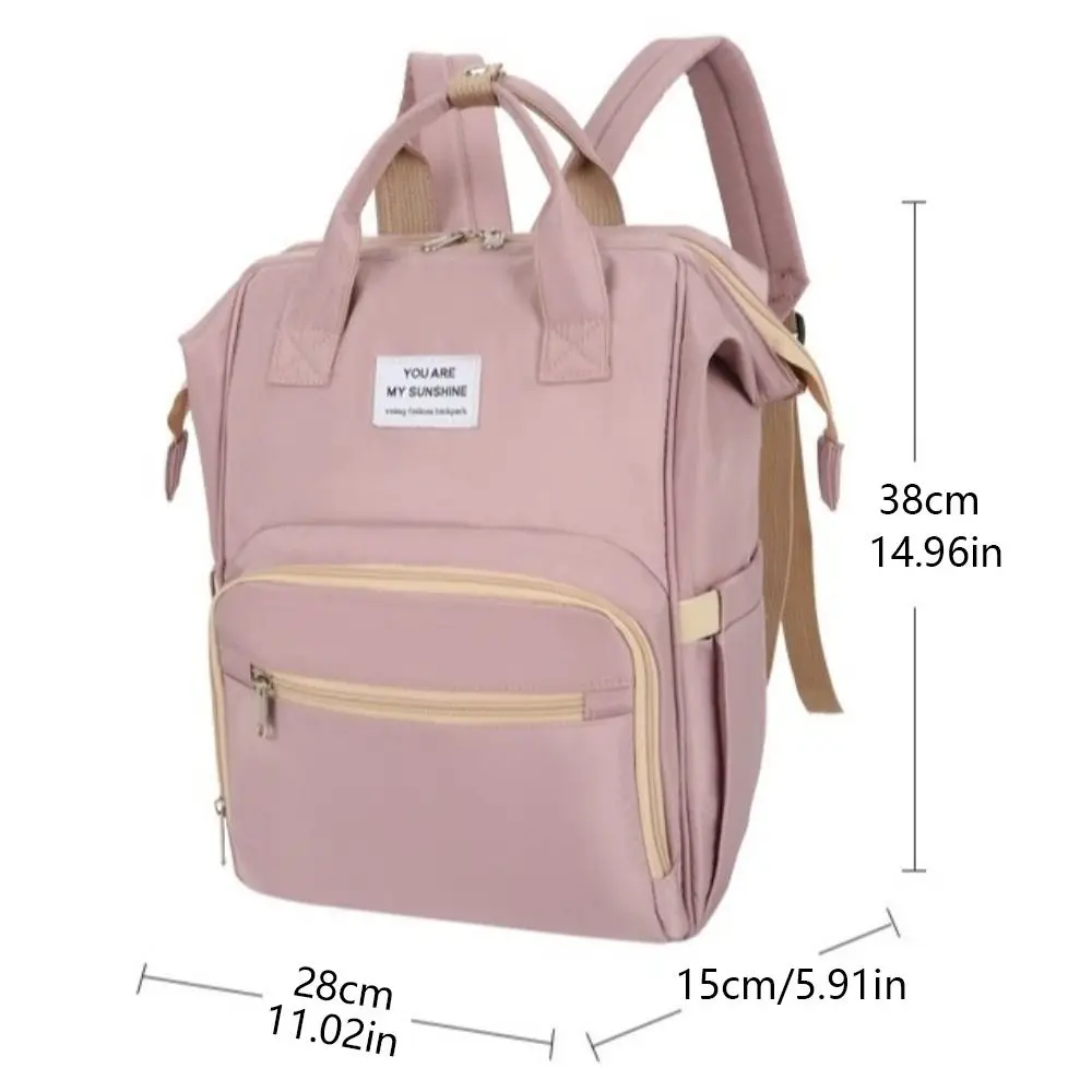 Portable Mommy Bag Large Capacity Multi-Functional Nappy Backpack Bag Lightweight Foldable Baby Diaper Backpack for Nursing