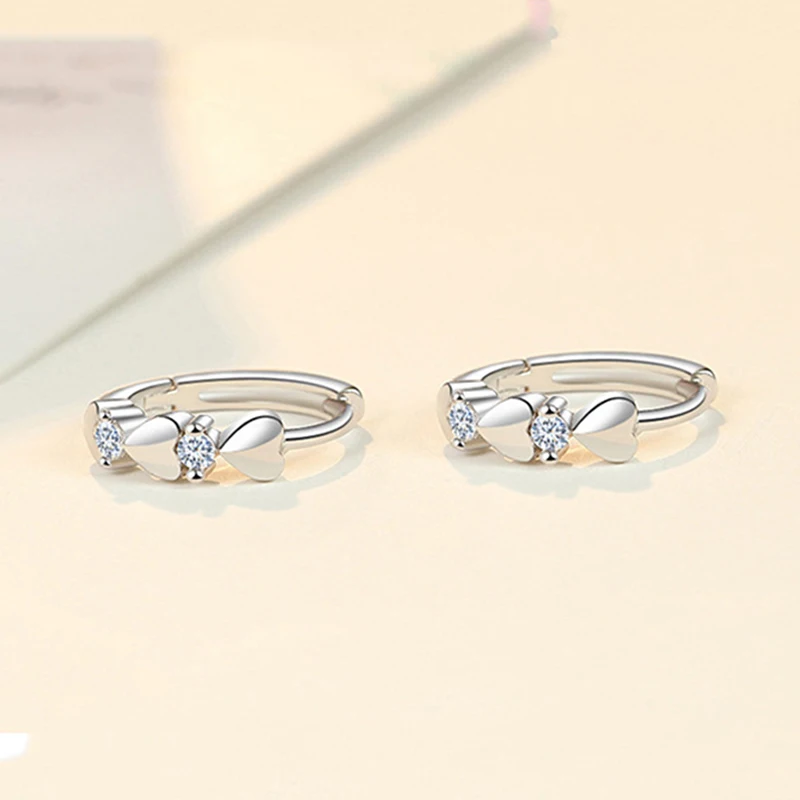 Weight Loss Products 1 Pair Magnetic Slimming Earrings Love Heart-shaped Earrings Silver Lose Weight Stimulating Acupoints Health Slimming Ear Studs