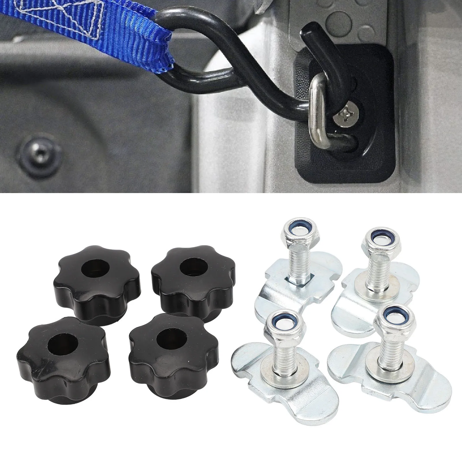 Cargo Tie Down Ring L Track Stud Fittings Carbon Steel 360 Degree Rotation for Truck Beds Trailers
