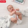 120*120 Cm Soft Muslin 100% Cotton Baby Blanket Cute Cartoon Newborn Blankets Bath Gauze Infant Wrap Sleepsack Stroller Cover 1