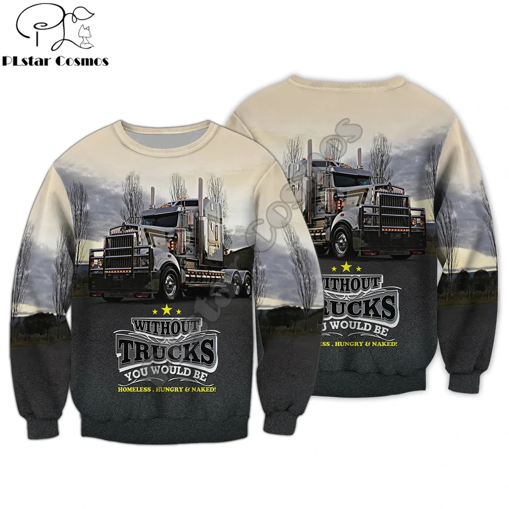 PLstar Cosmos Truck Driver 3D All Over Printed Men's Hoodie Unisex Sweatshirt Truck Driver Gifts Street Casual zip hoodies DK523