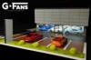 1:64 G Fans Car Dioramas Parking Lot Led Lights Vehicle Display Collection Display Usb Connector Car Store Models 3