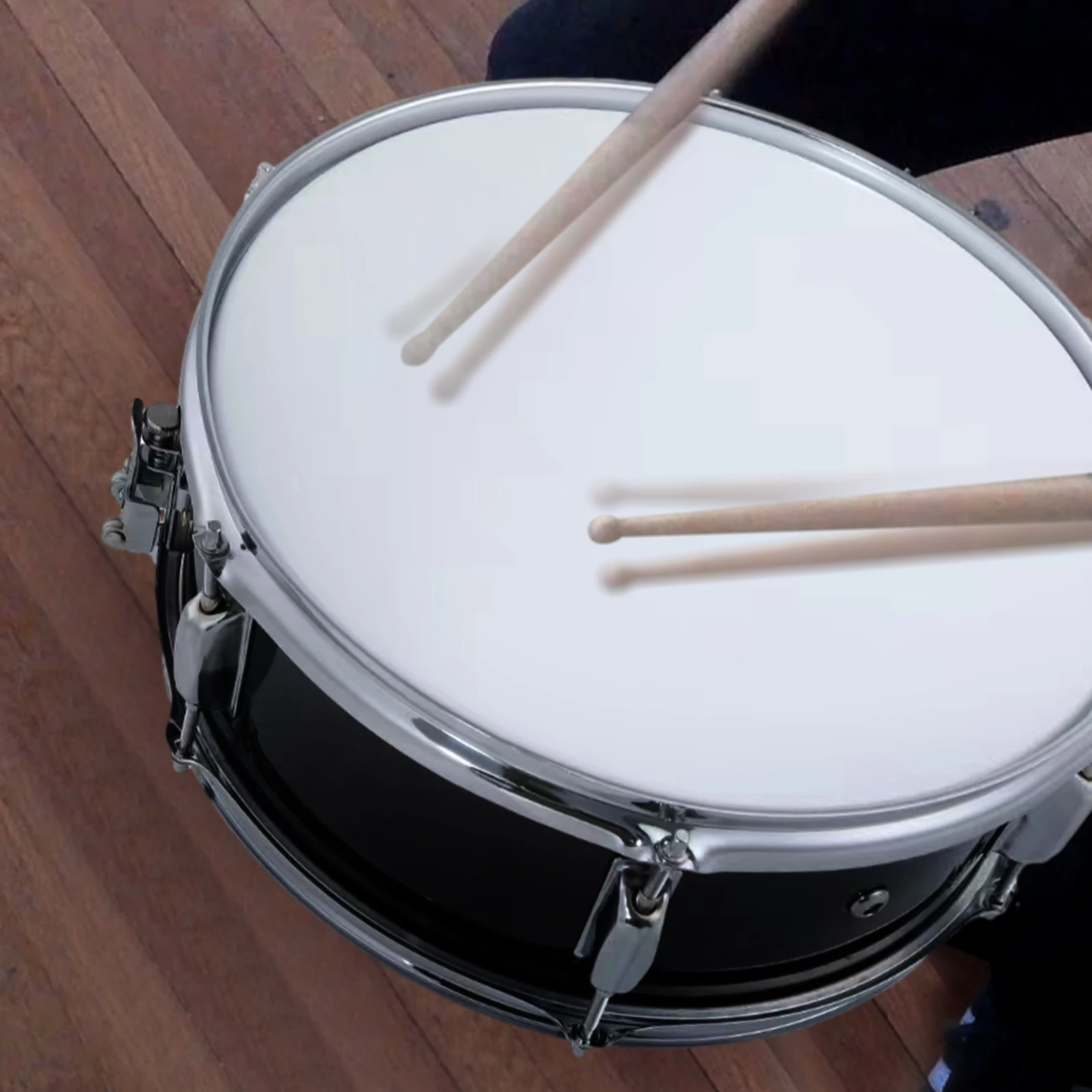 12inch Snare Drum with Drumsticks Shoulder Strap Drum Key Percussion Instrument for Beginners Marching Snare Portable Set