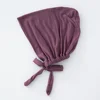 82 couleurs cravate dos sous-embouts mode femmes intérieur Hijab casquette musulmane Bonnet plaine islamique coton Spandex Jersey DEW sous-écharpe