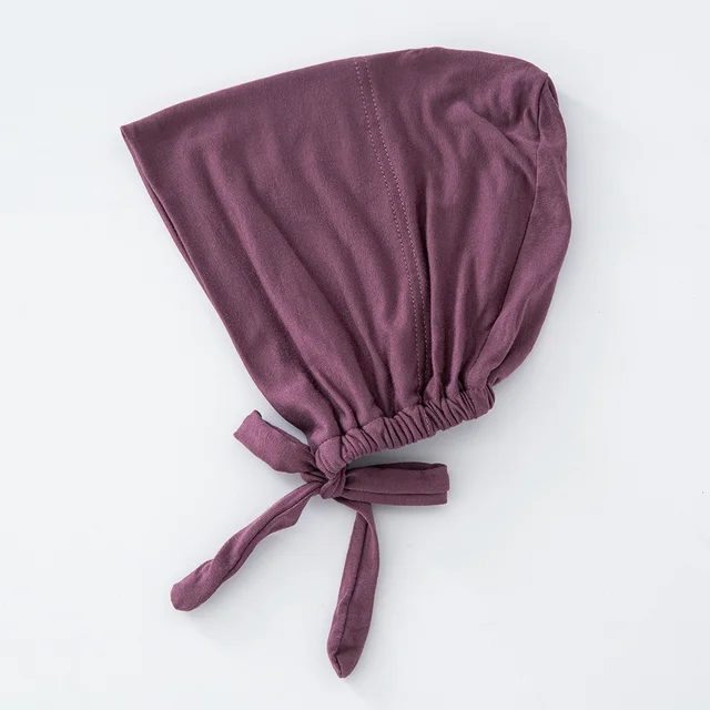 82 couleurs cravate dos sous-embouts mode femmes intérieur Hijab casquette musulmane Bonnet plaine islamique coton Spandex Jersey DEW sous-écharpe