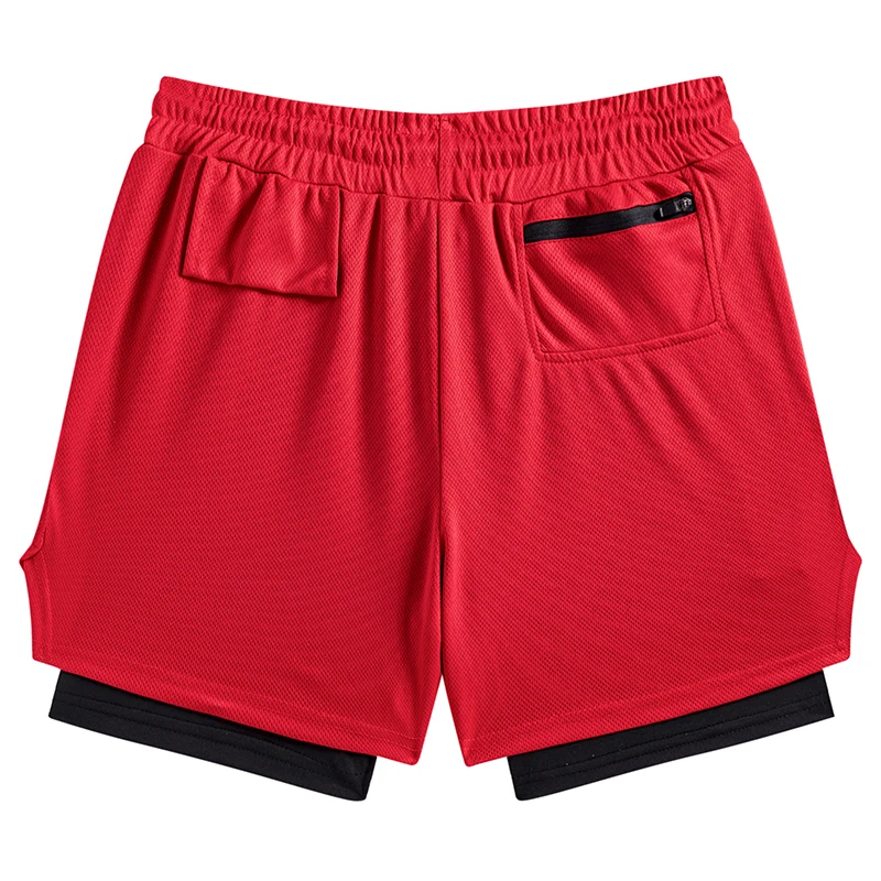 Sports Shorts Men's Multi-Pocket Fitness Casual Beach Workout Lined Tight Daily Style