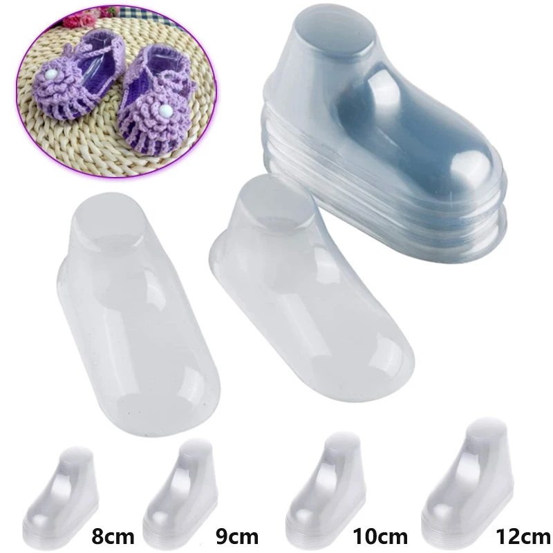10/50pcs 8cm 9cm 10cm 12cm Plastic Transparent Gift Shoe Model Display Booties Mould plastic shoe model