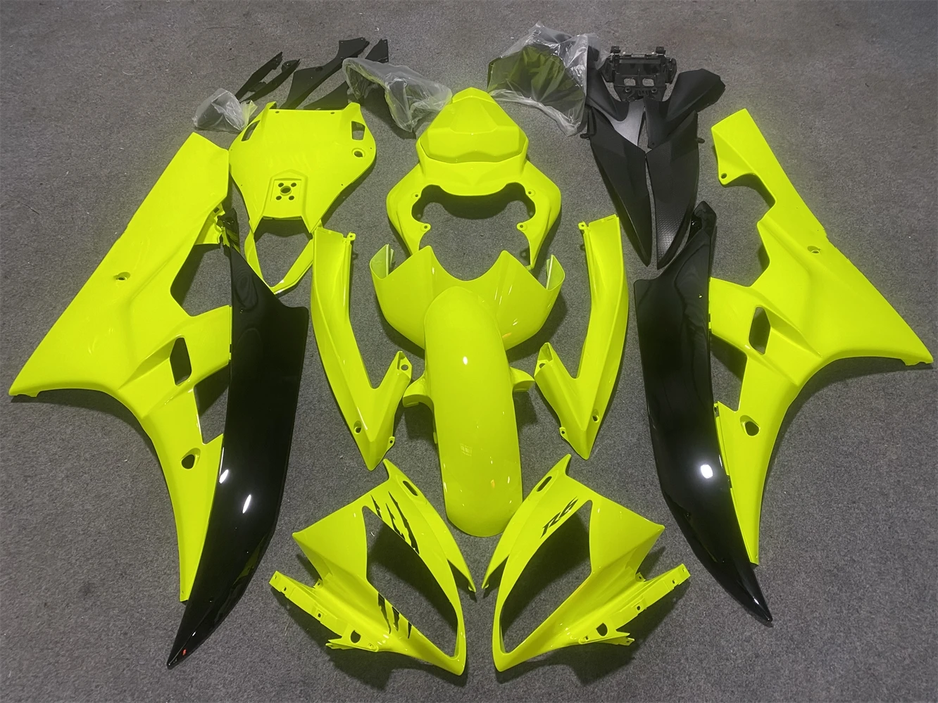 

Motorcycle fairing for Yamaha R6 06-07 YZF600 2006 2007 Fairing fluorescent yellow black diversion shield