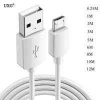 Câble Micro USB pour recharge rapide, 25cm-12m, cordon de chargeur pour téléphone portable Redmi 7 Note 5 et Samsung S6 S7 1