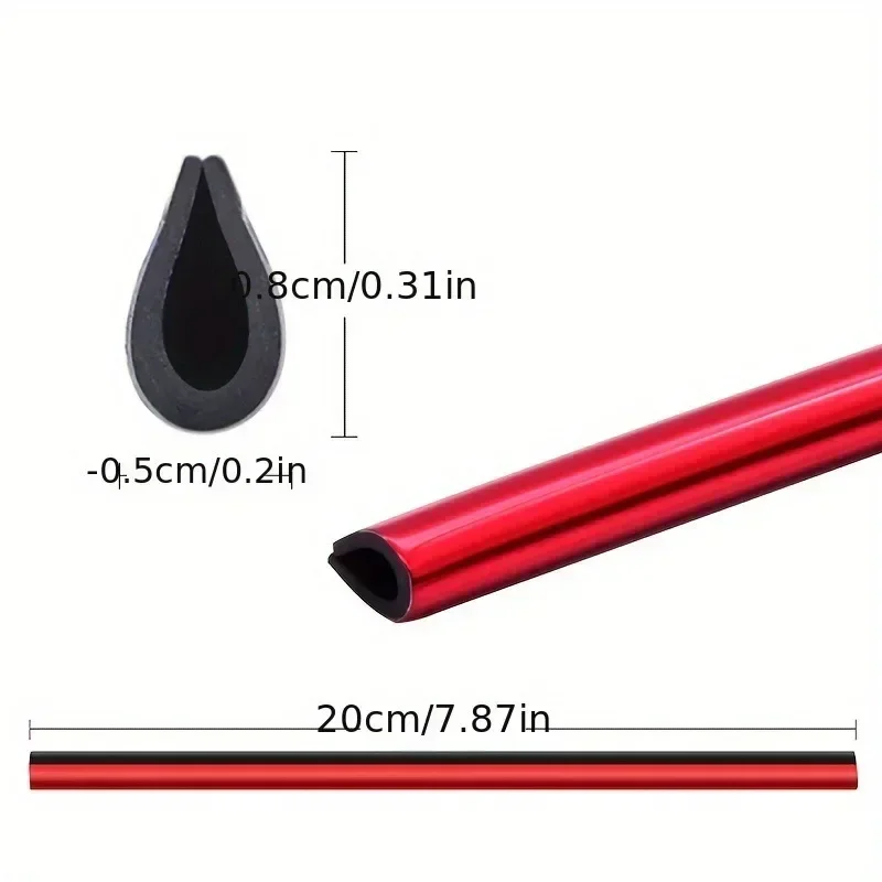 5-Color U-Shaped Chrome Car Decoration Strip Clip
