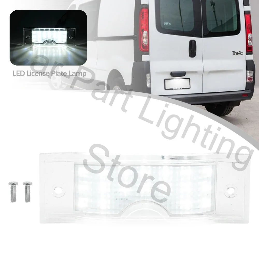 2PC LED License Number Plate Light Rear Tail For Opel Vauxhall Vivaro A
