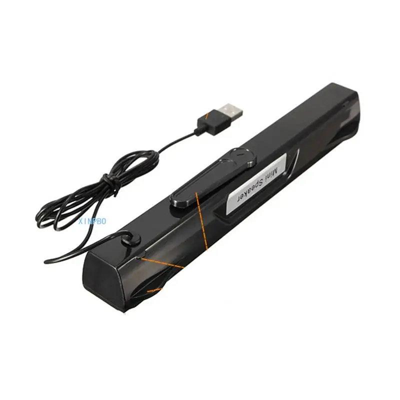 

XB-19 USB 2.0 Sound Bar Mini Notebook Speaker Soundbar Speaker Black For Pc Mini Sound Speaker