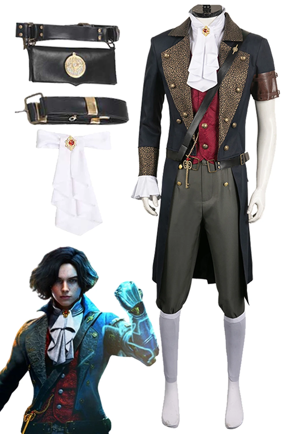 

Little Puppet Cosplay Fantasy Outfits Game Lies Of P Costume Shoulder Strap Adult Men Halloween Roleplay Roleplay For Male Men