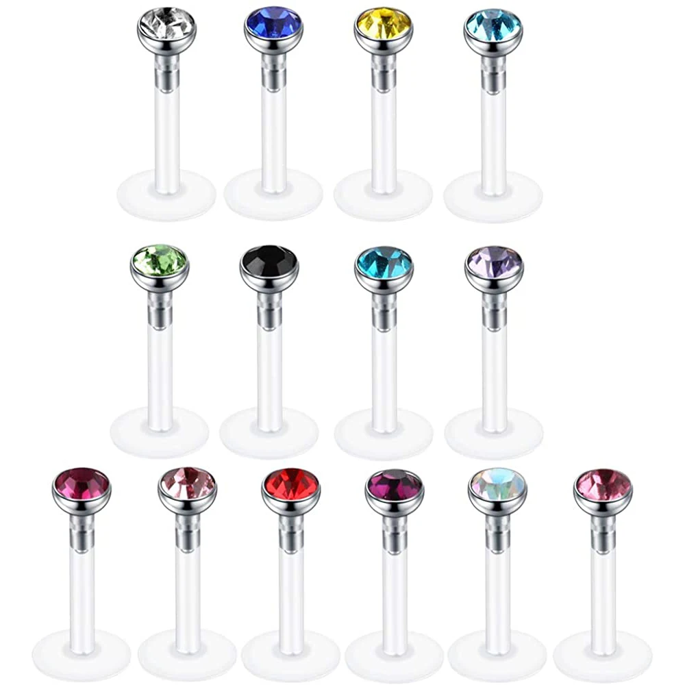 Labret Lip Rings Bioflex Labret Tragus Helix Cartilage Earring Stud Medusa Monroe Piercing 10pcs
