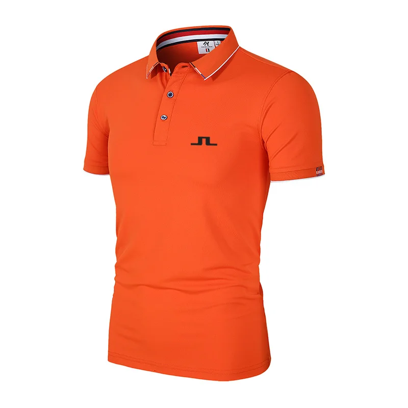 New Summer Men's Golf Shirts Quick Dry Breathable Polo Shirts Polyester