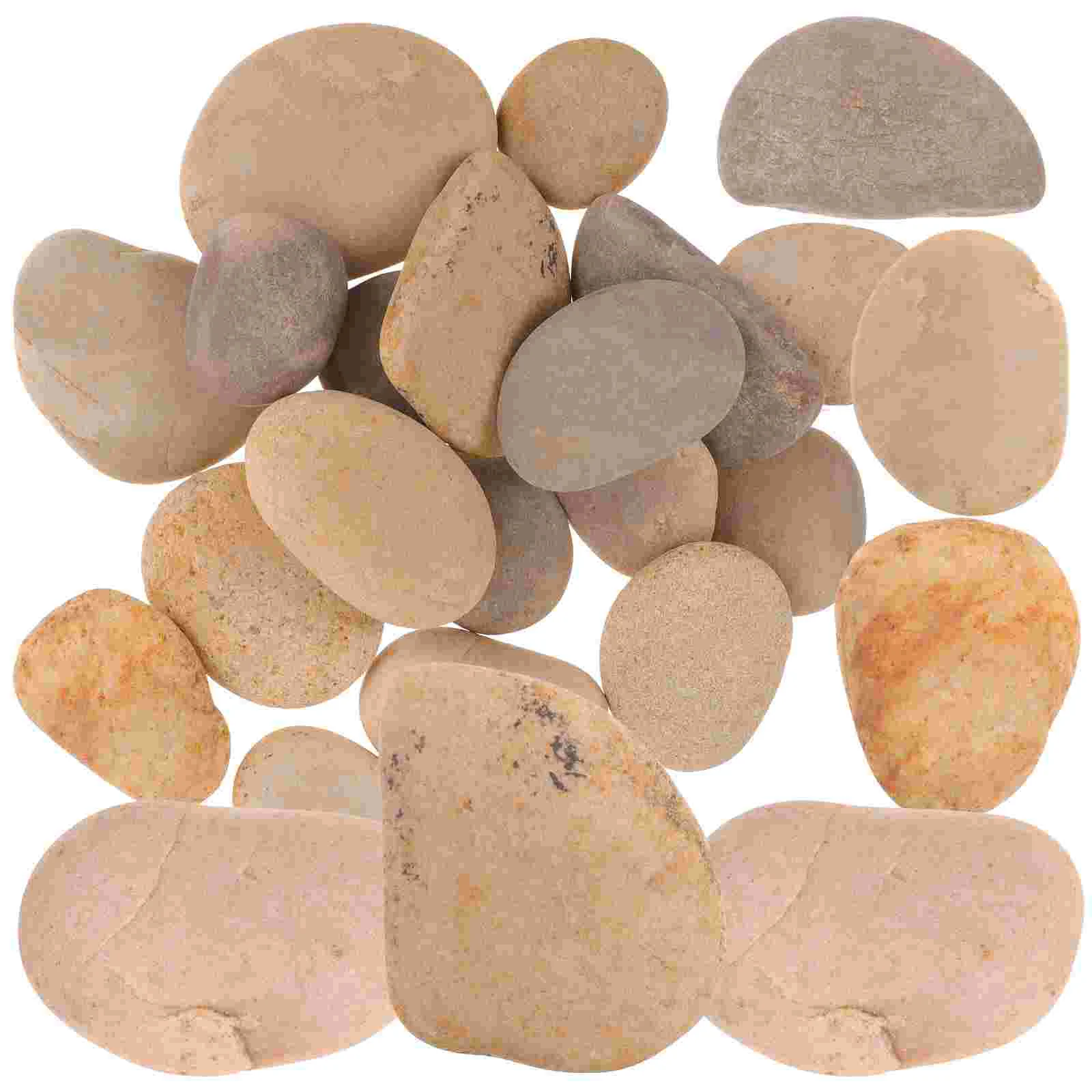 

20 Pcs Painted Stone Good Looking Stones Natural Accessories Selected for DIY Smooth Rocks