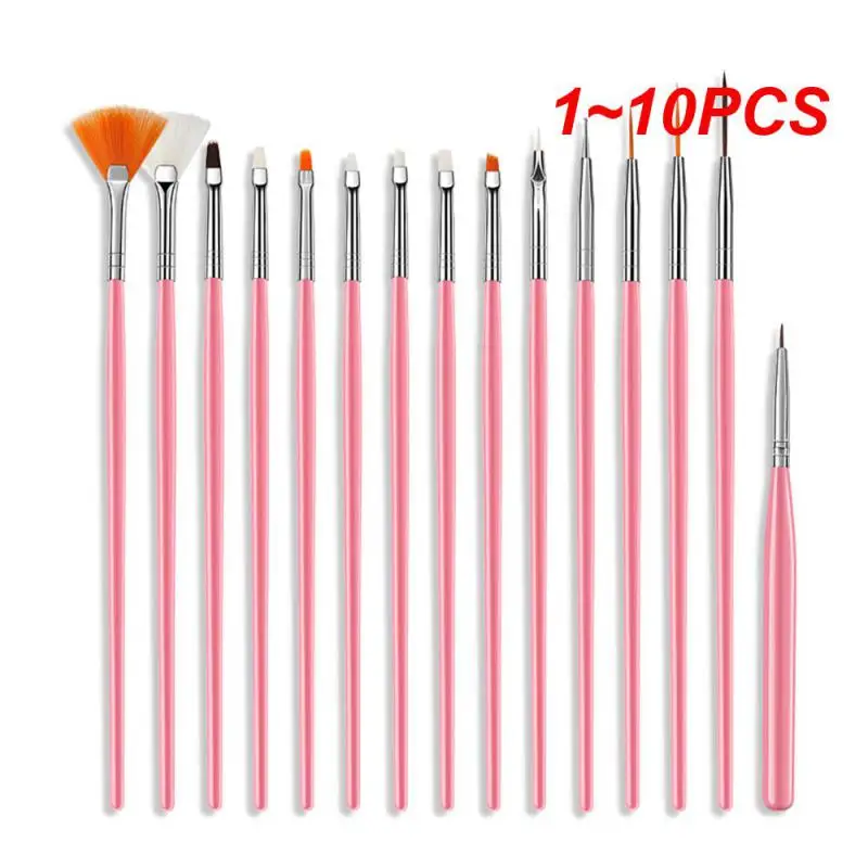 

1~10PCS set Acrylic Nail Art Line Painting Pen 3D Tips Manicure Flowers Patterns Drawing Pen UV Gel Brushes Painting Tools