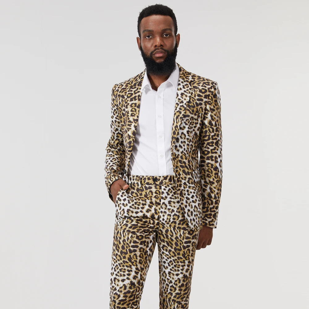 Leopard Skin Suit Men Mens Leopard Print Suit 2025