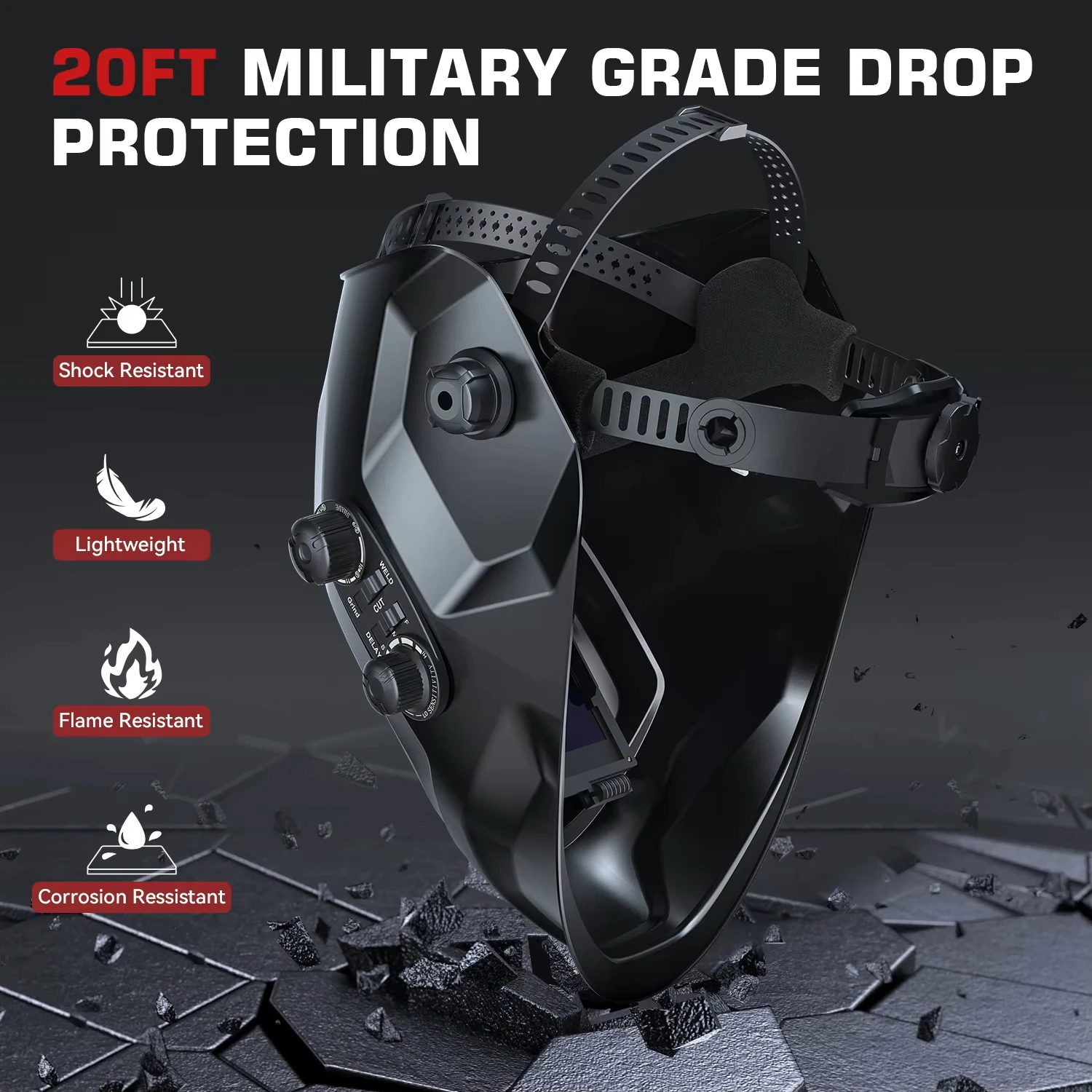 ARCCAPTAIN Welding Mask MIG MAG TIG Welding Helmet Face Cap Solar Cell Powered Auto Darkening Helmet Mask welding helmet